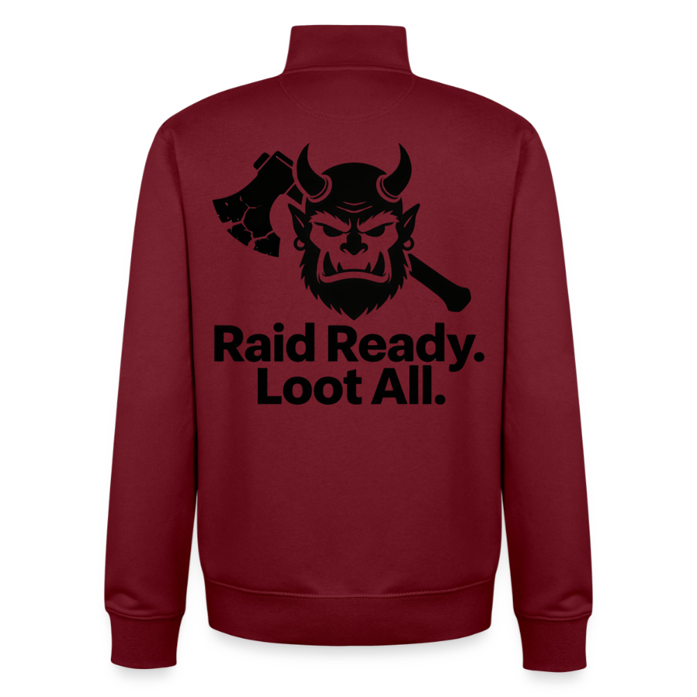Loot Goblin Mode, unisex Sweatshirt-Jacke aus Bio-Baumwollgemisch - burgundy
