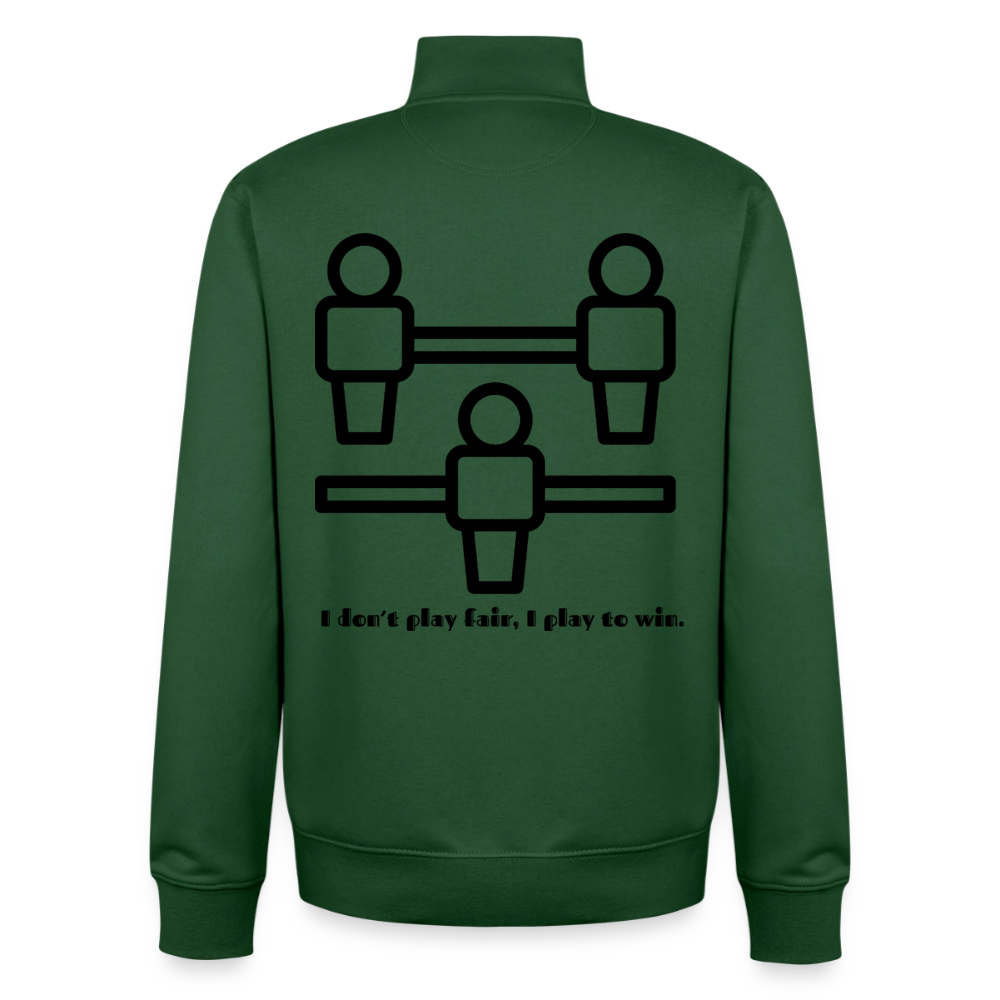 I don´t play fair, unisex Sweatshirt-Jacke aus Bio-Baumwollgemisch - bottle green