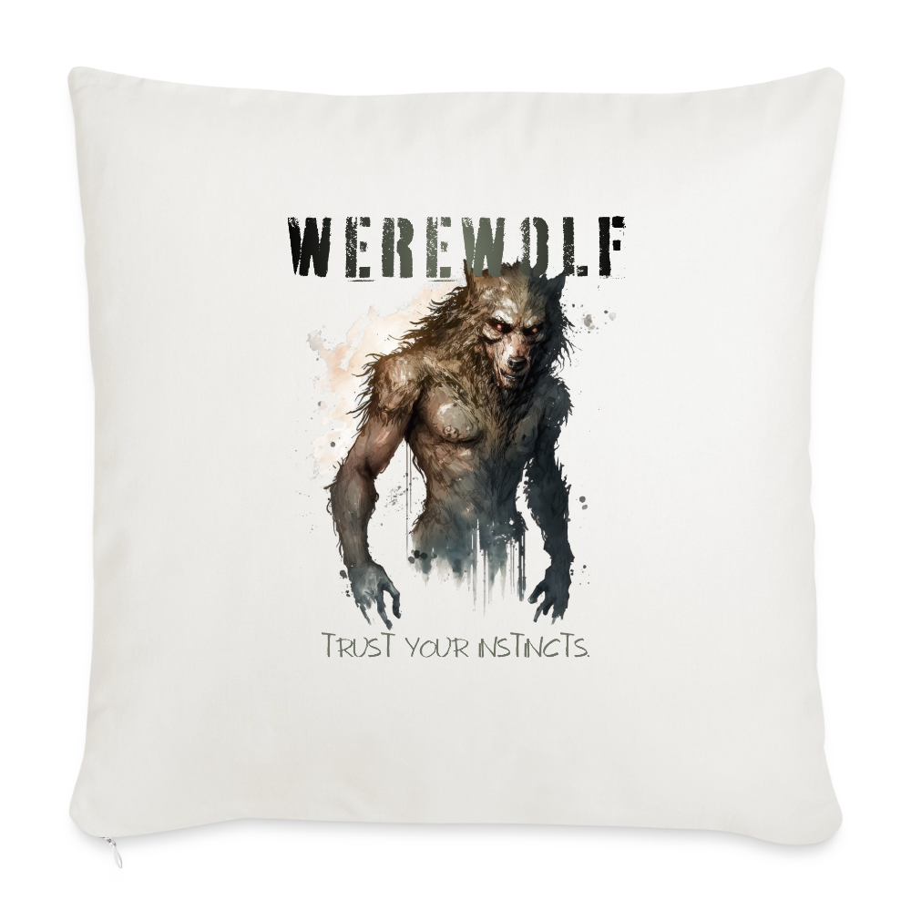 Werewolf – Trust Your Instincts - Sofakissen mit Füllung 44 x 44 cm - Naturweiß 