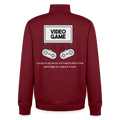 Blow the Cartridge, unisex Sweatshirt-Zipper aus Bio-Baumwollgemisch - burgundy