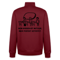 Quiz-Nerd, unisex Sweatshirt-Jacke, aus Bio-Baumwollgemisch - burgundy