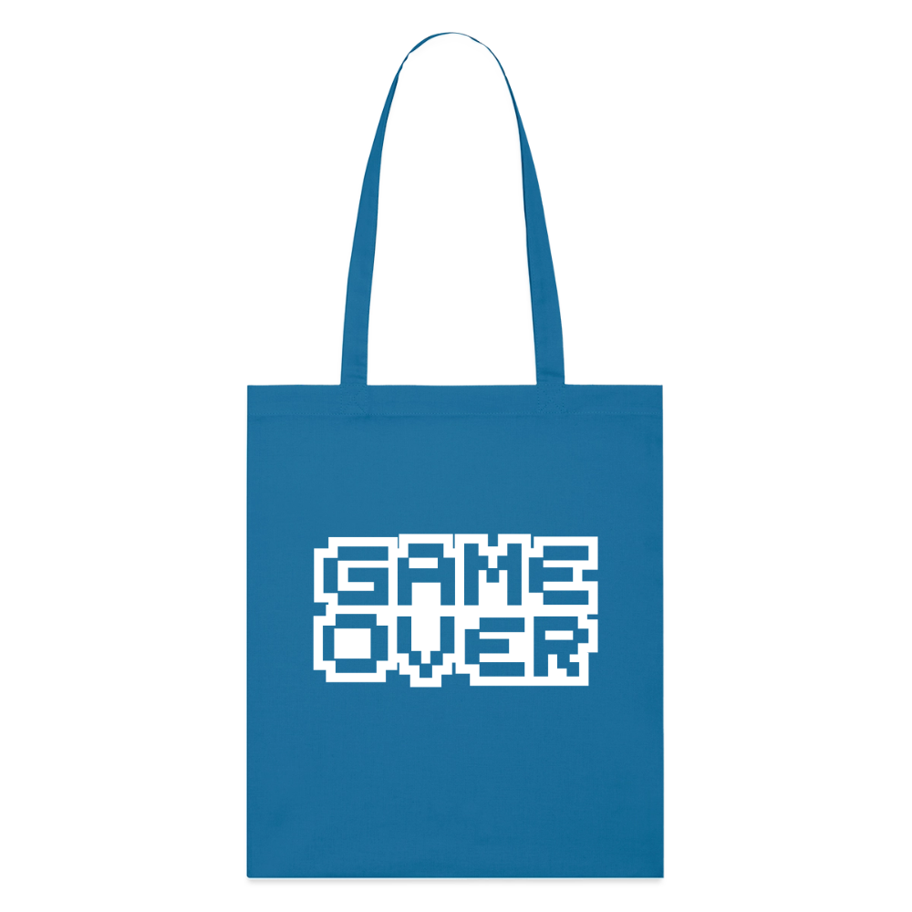 "GAME OVER"-Retro, Stoffbeutel aus Bio-Baumwolle - royal blue