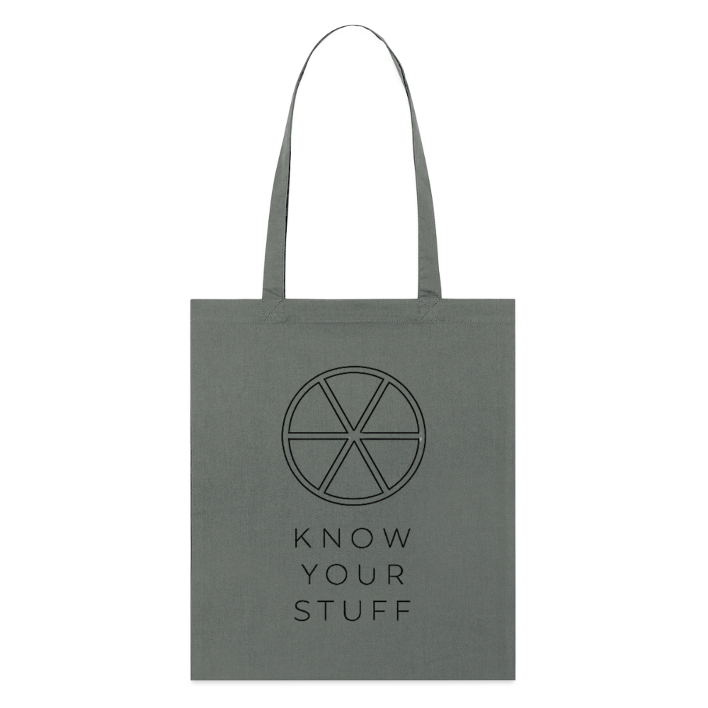 Know your Stuff, Stoffbeutel aus Bio-Baumwolle - anthracite