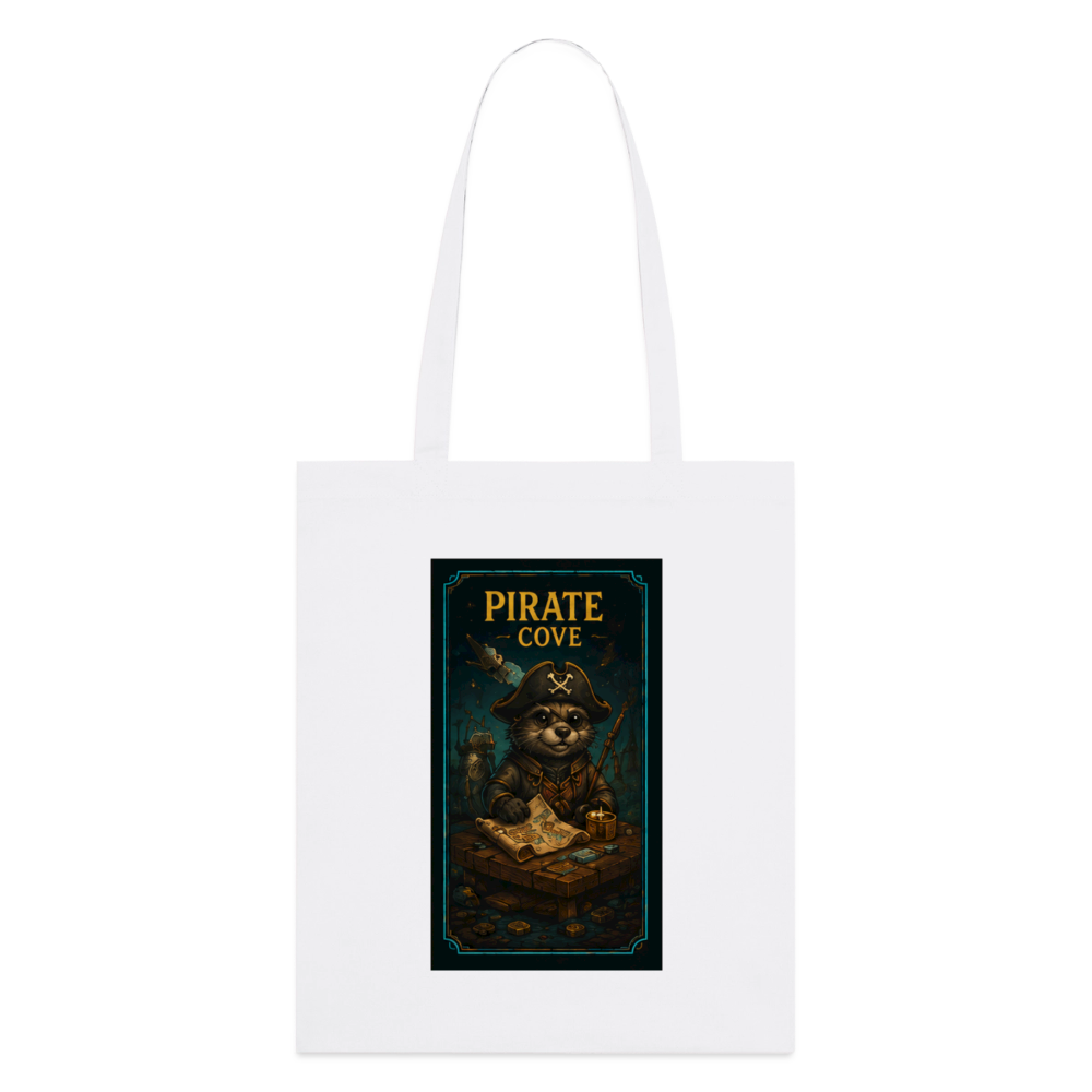 Pirate Cove, Stoffbeutel aus Bio-Baumwolle - Weiß
