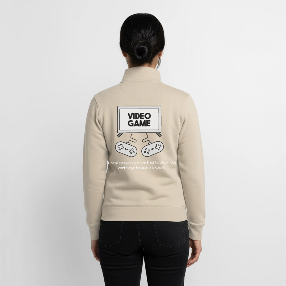 Blow the Cartridge, unisex Sweatshirt-Zipper aus Bio-Baumwollgemisch - desert dust