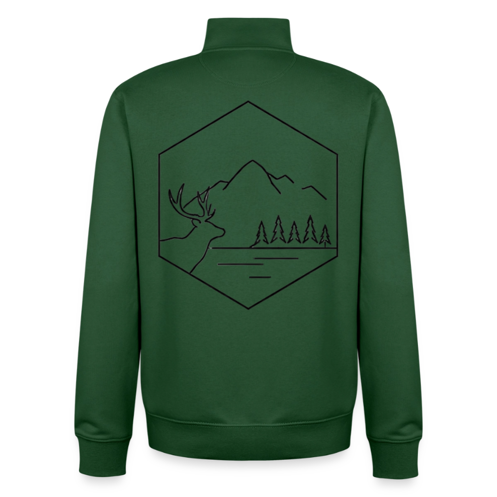 Find Your Balance, unisex Sweatshirt-Jacke aus Bio-Baumwollgemisch - bottle green