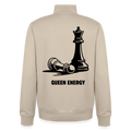 Ein Zug. Eine klare Sache. Unisex Sweatshirt-Jacke aus Bio-Baumwollgemisch - desert dust