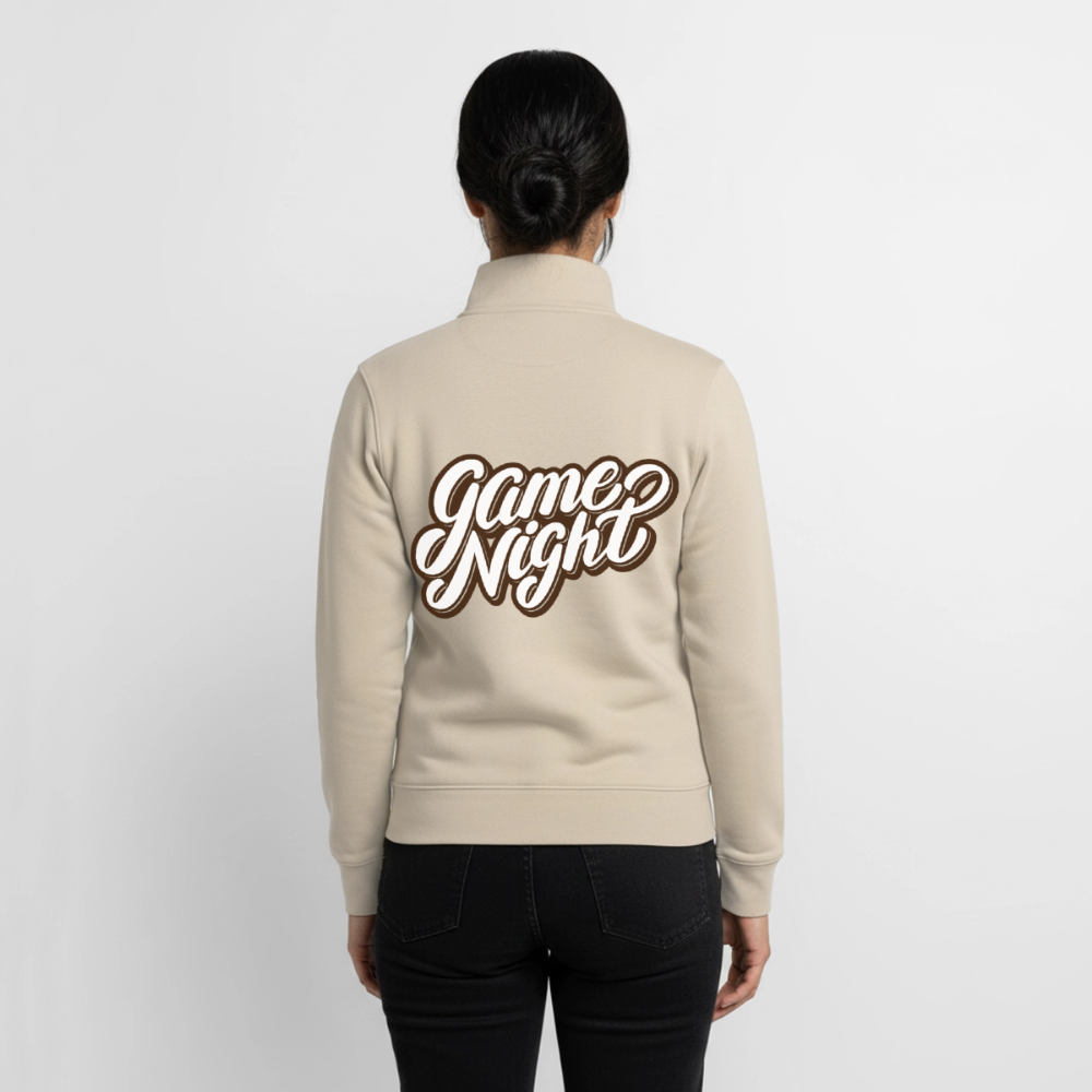 Game Night Classic, unisex Sweatshirt-Jacke aus Bio-Baumwollgemisch - desert dust