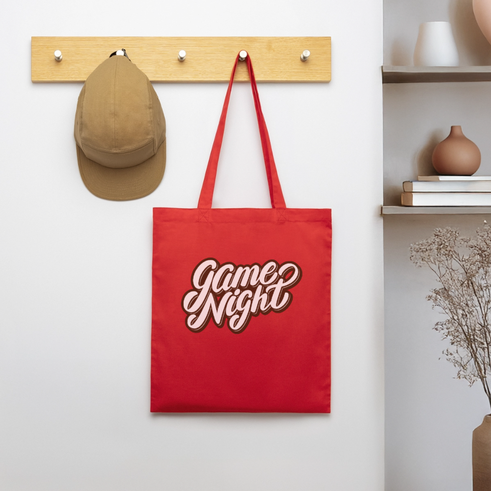 Game Night Classic, Stoffbeutel aus Bio-Baumwolle - red