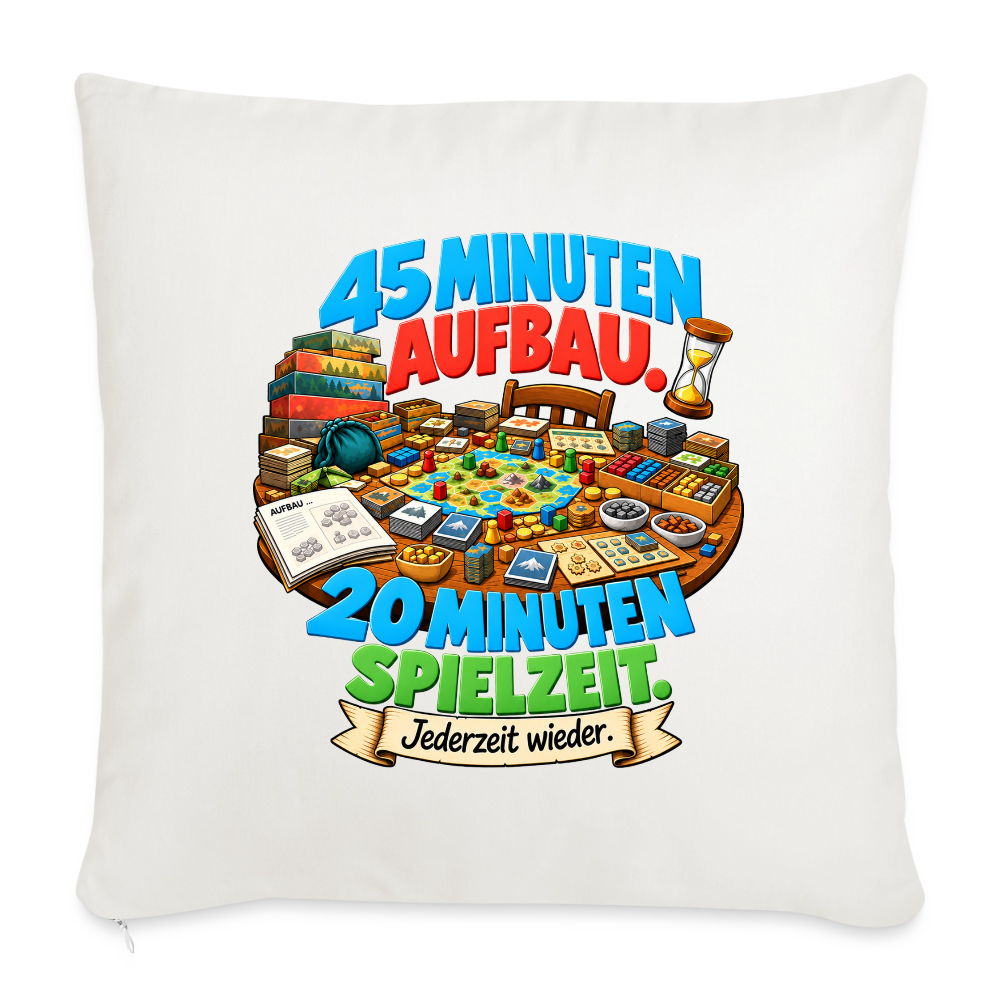 45 Minuten Aufbau. 20 Minuten Spielzeit. - Kissen 44 x 44cm - Naturweiß 