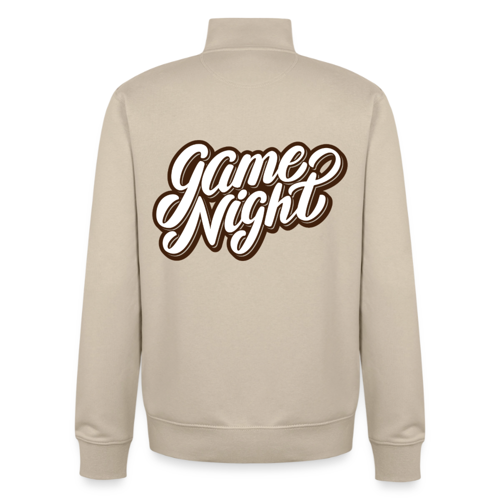 Game Night Classic, unisex Sweatshirt-Jacke aus Bio-Baumwollgemisch - desert dust