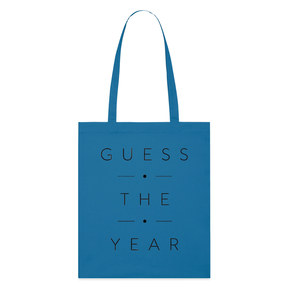 Guess the Year, Stoffbeutel aus Bio-Baumwolle - royal blue