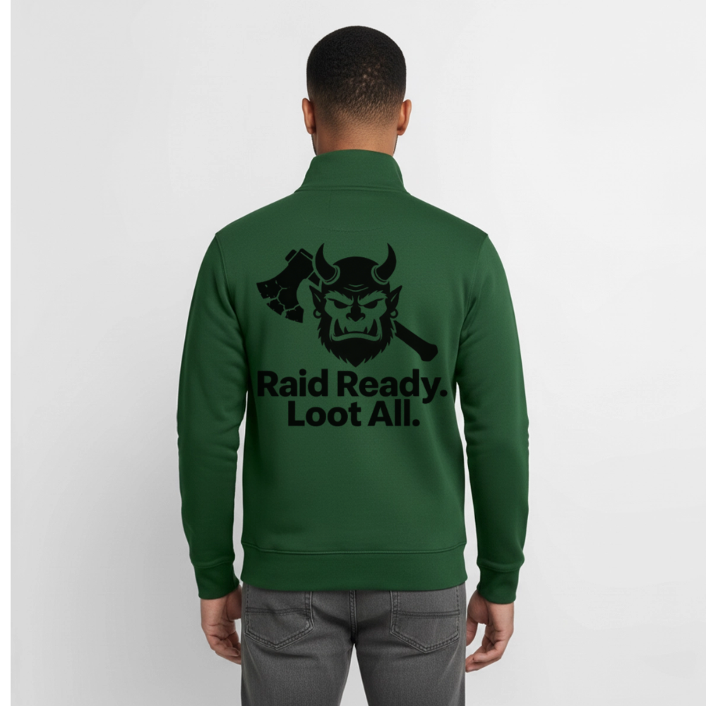 Loot Goblin Mode, unisex Sweatshirt-Jacke aus Bio-Baumwollgemisch - bottle green