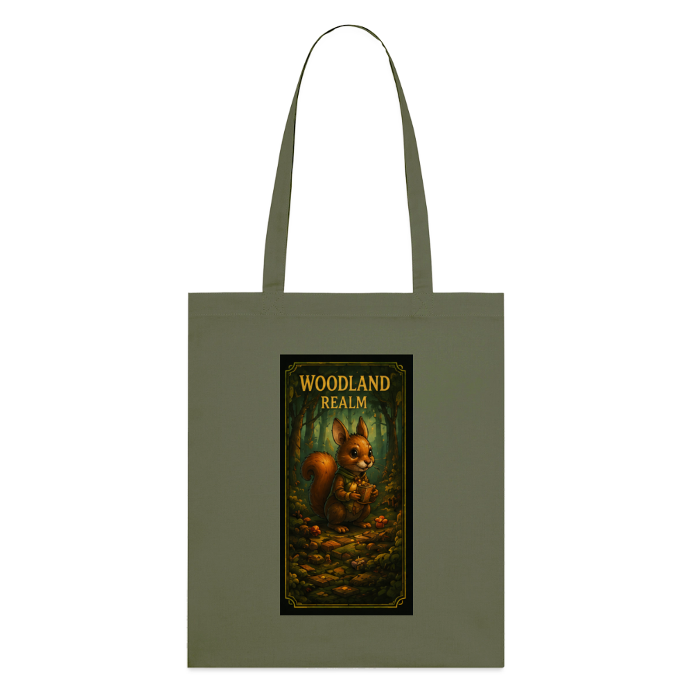 Woodland Realm, Stoffbeutel aus Bio-Baumwolle - Khaki