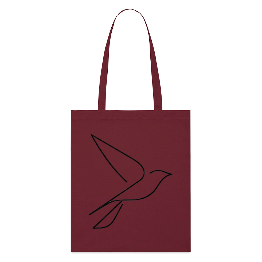 Take Flight, Stoffbeutel aus Bio-Baumwolle - burgundy