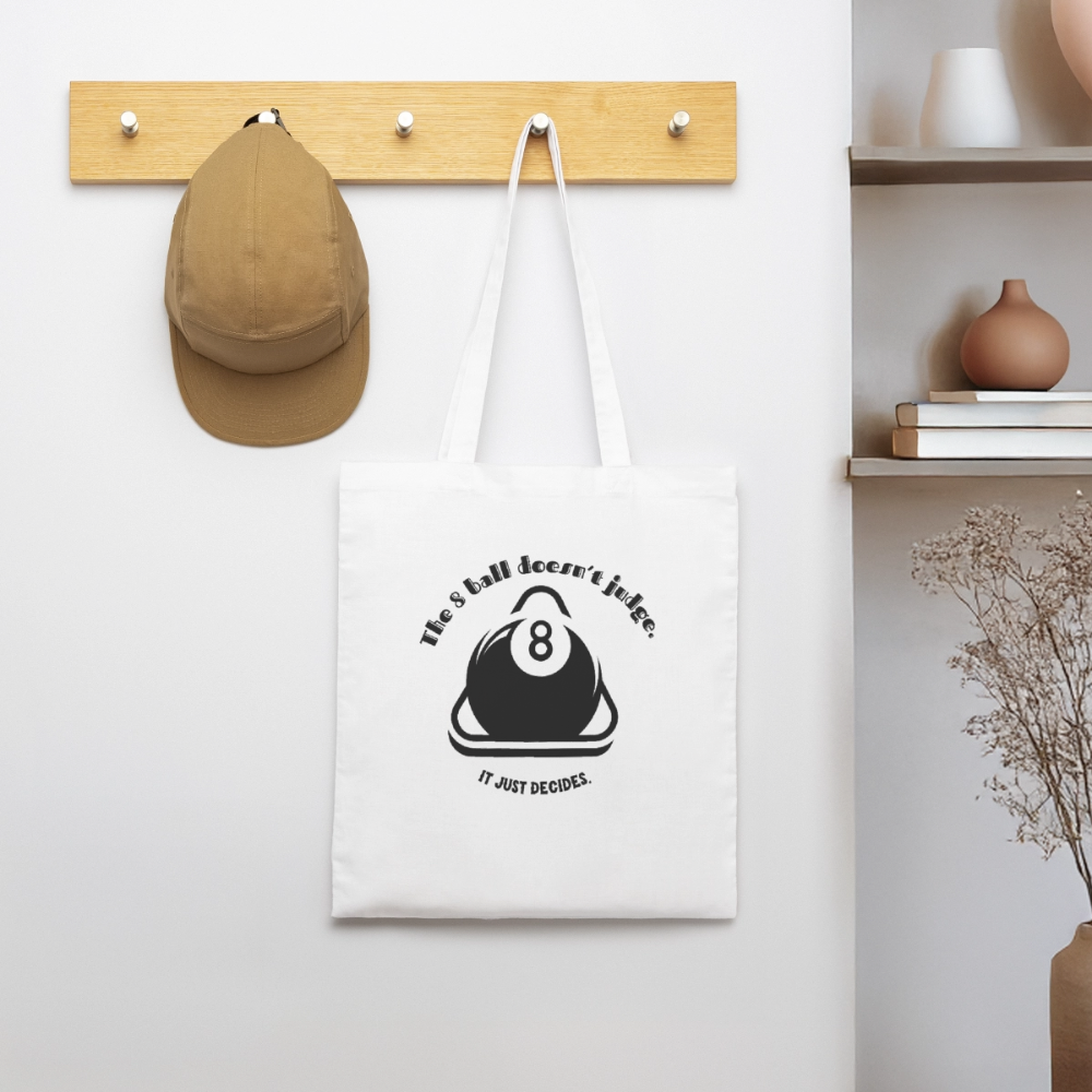 8-Ball Decides, Stoffbeutel aus Bio-Baumwolle - white