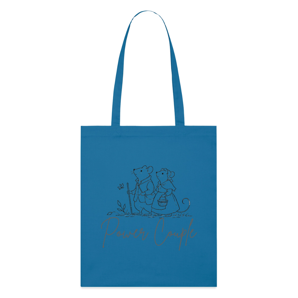 Power Couple, Stoffbeutel aus Bio-Baumwolle - royal blue