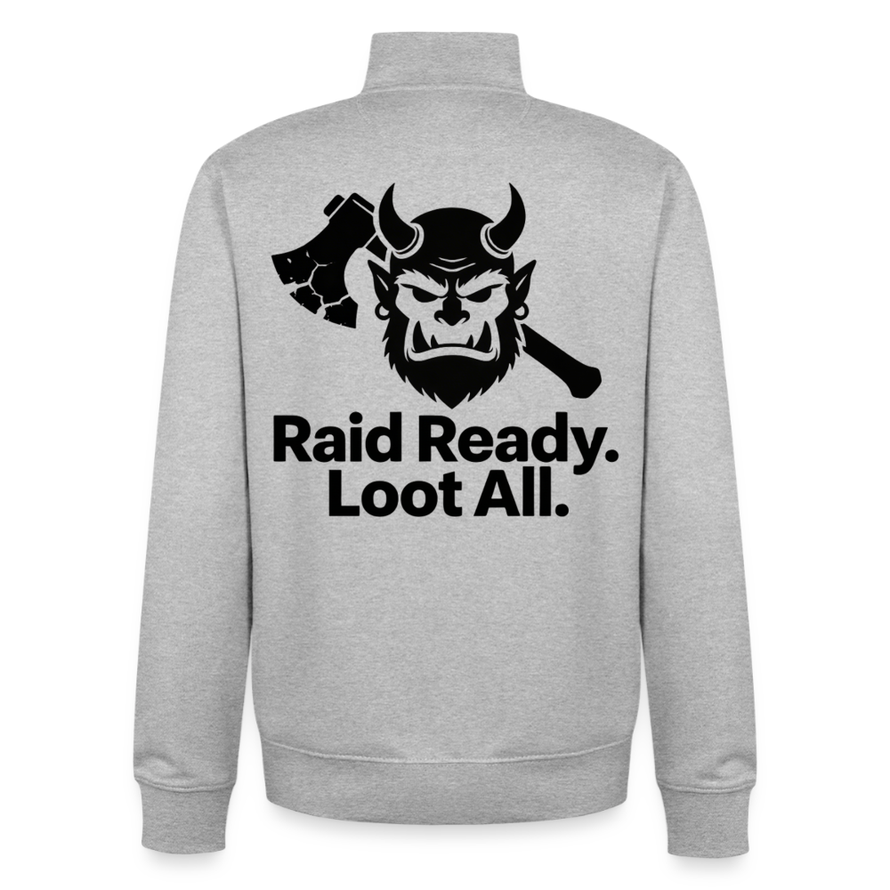 Loot Goblin Mode, unisex Sweatshirt-Jacke aus Bio-Baumwollgemisch - heather grey