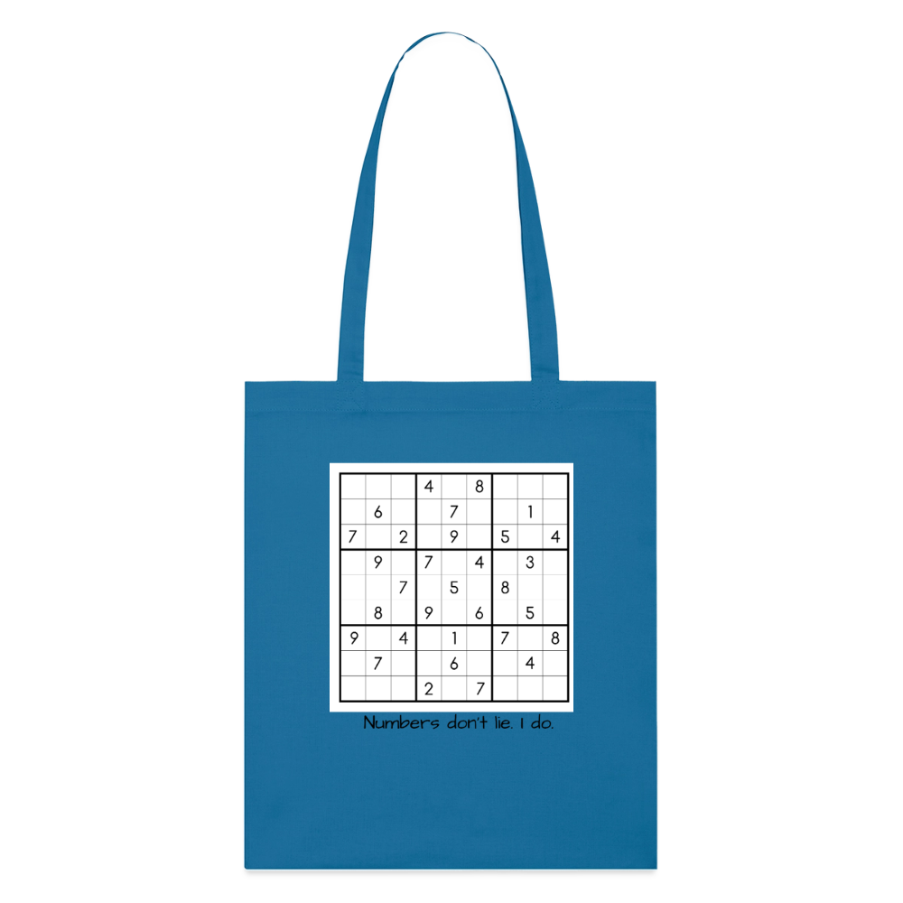Sudoku Liar, Stoffbeutel aus Bio-Baumwolle - royal blue