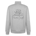 Power Couple, unisex Sweatshirt-Jacke aus Bio-Baumwollgemisch - heather grey
