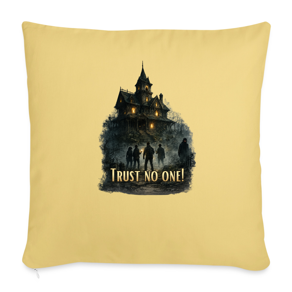 Trust No One - Sofakissen mit Füllung 44 x 44 cm - Hellgelb