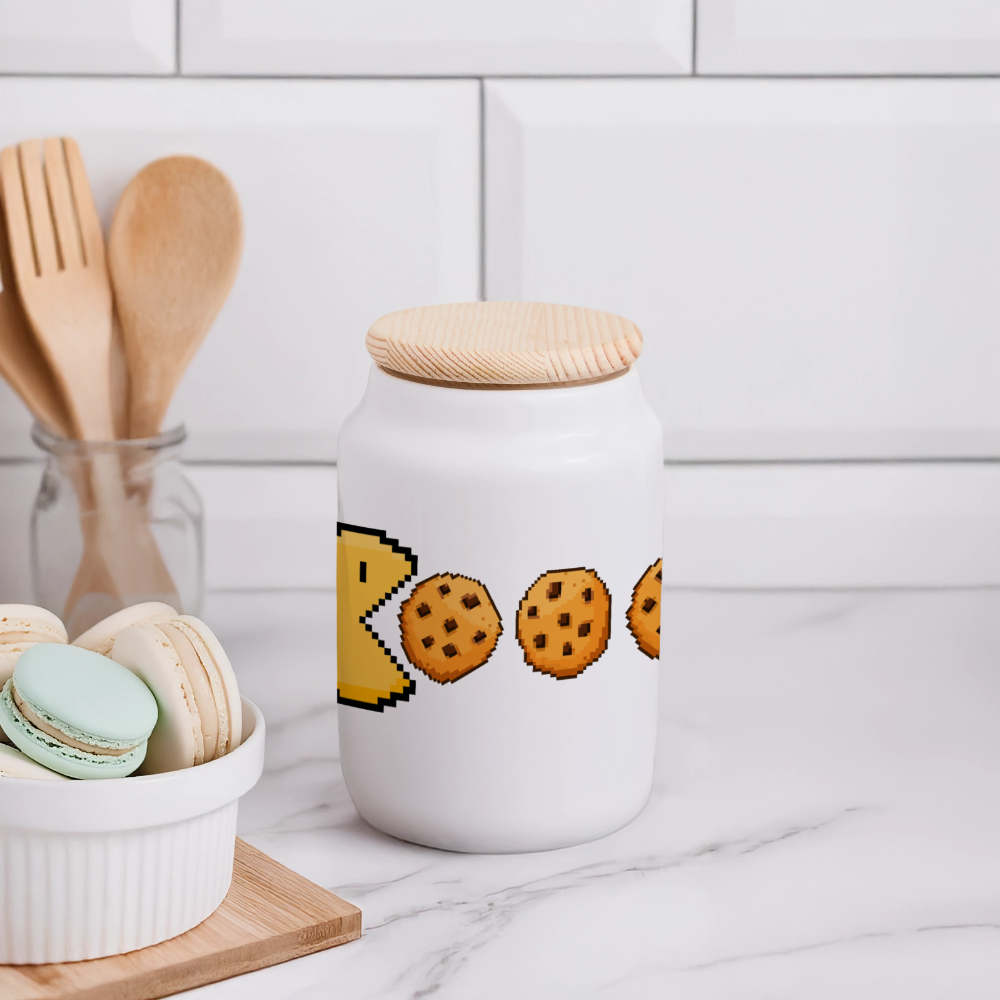 Pixel Cookies | Retro Gaming -  Keksdose - Weiß