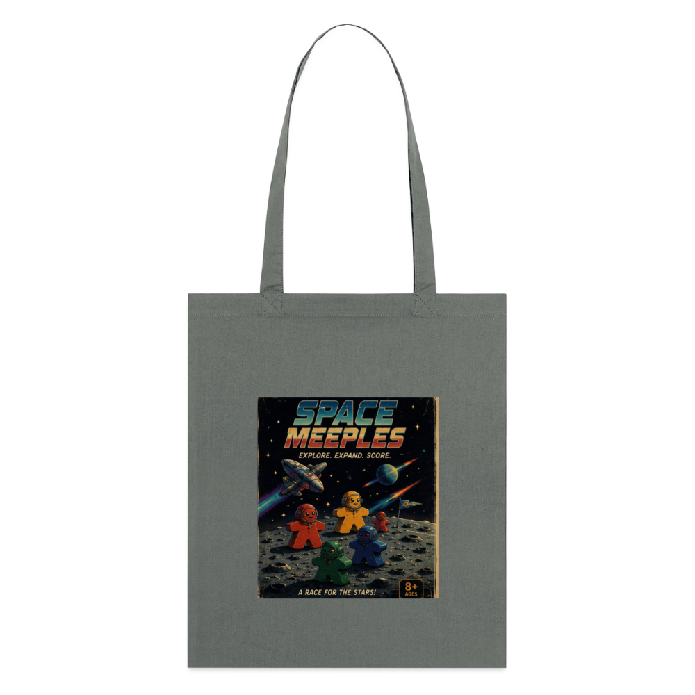 Space Meeples, Stoffbeutel aus Bio-Baumwolle - Anthrazit