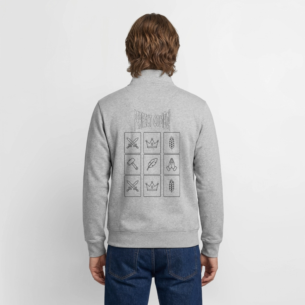 Perfect Combo, unisex Sweatshirt-Jacke aus Bio-Baumwollgemisch - heather grey