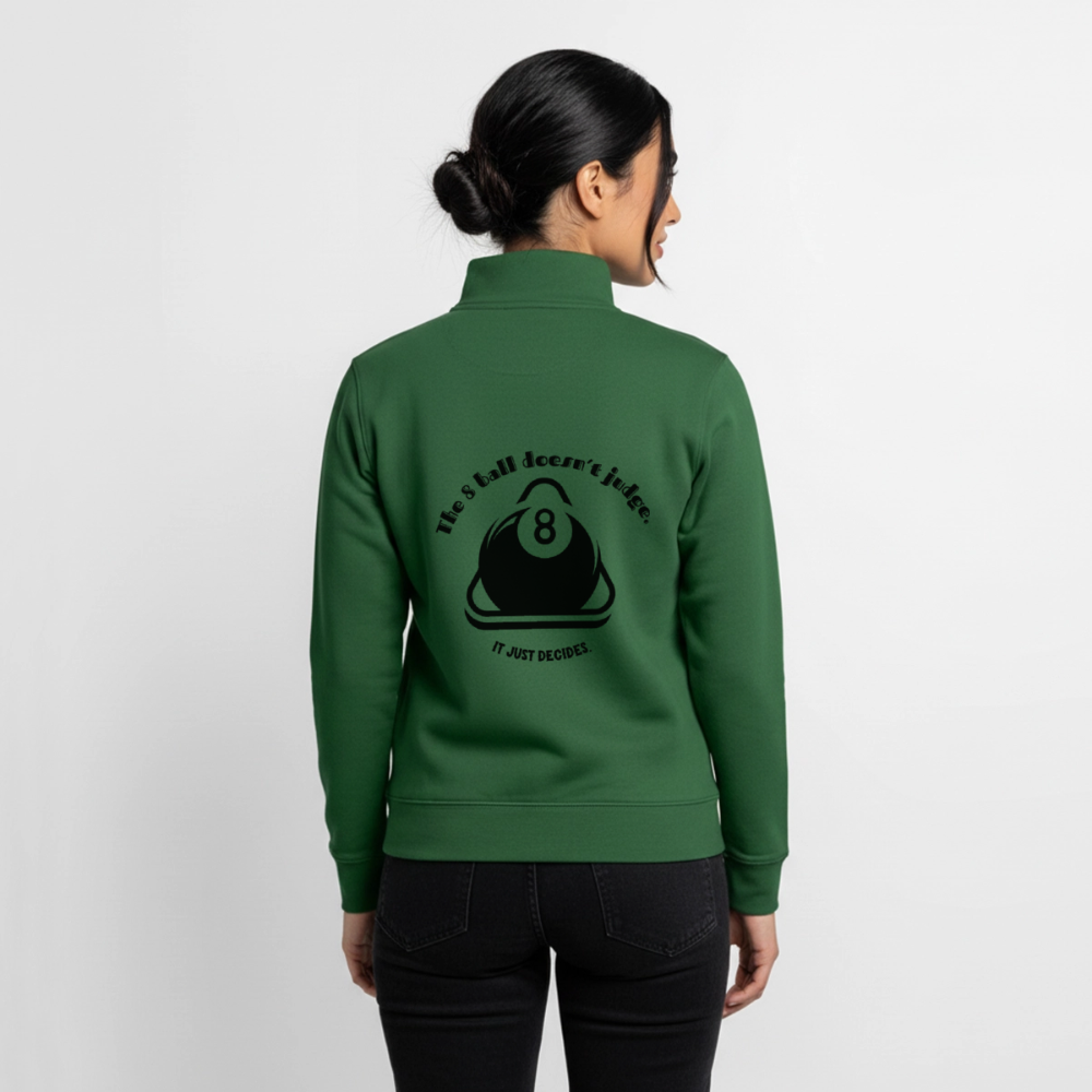 8-Ball Decides, unisex Sweatshirt-Jacke aus Bio-Baumwollgemisch - bottle green