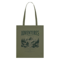 Adventures Await, Stoffbeutel aus Bio-Baumwolle - Khaki