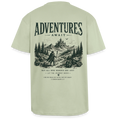 Adventure Await, unisex Oversized T-Shirt - Leichtes Salbeigrün 