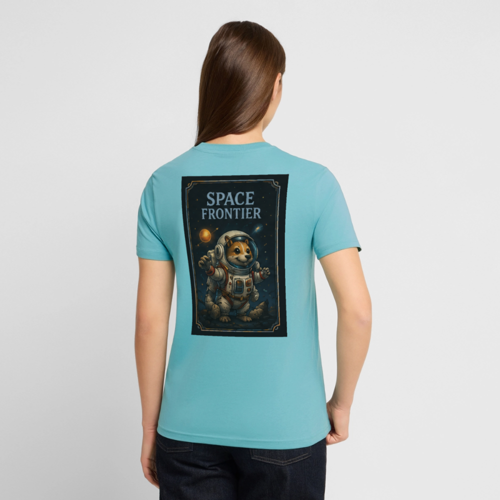 Space Frontier, unisex T-Shirt aus Bio-Baumwolle - Pastelltürkis