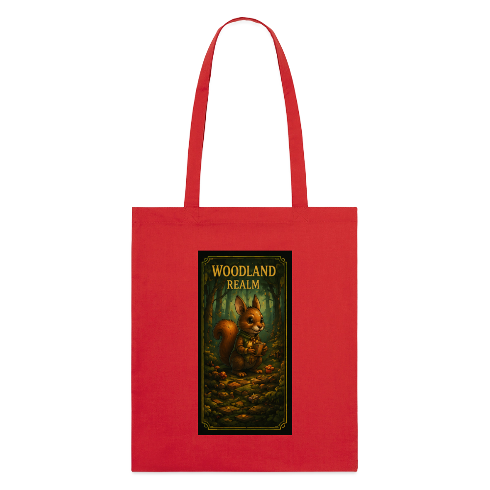 Woodland Realm, Stoffbeutel aus Bio-Baumwolle - Rot