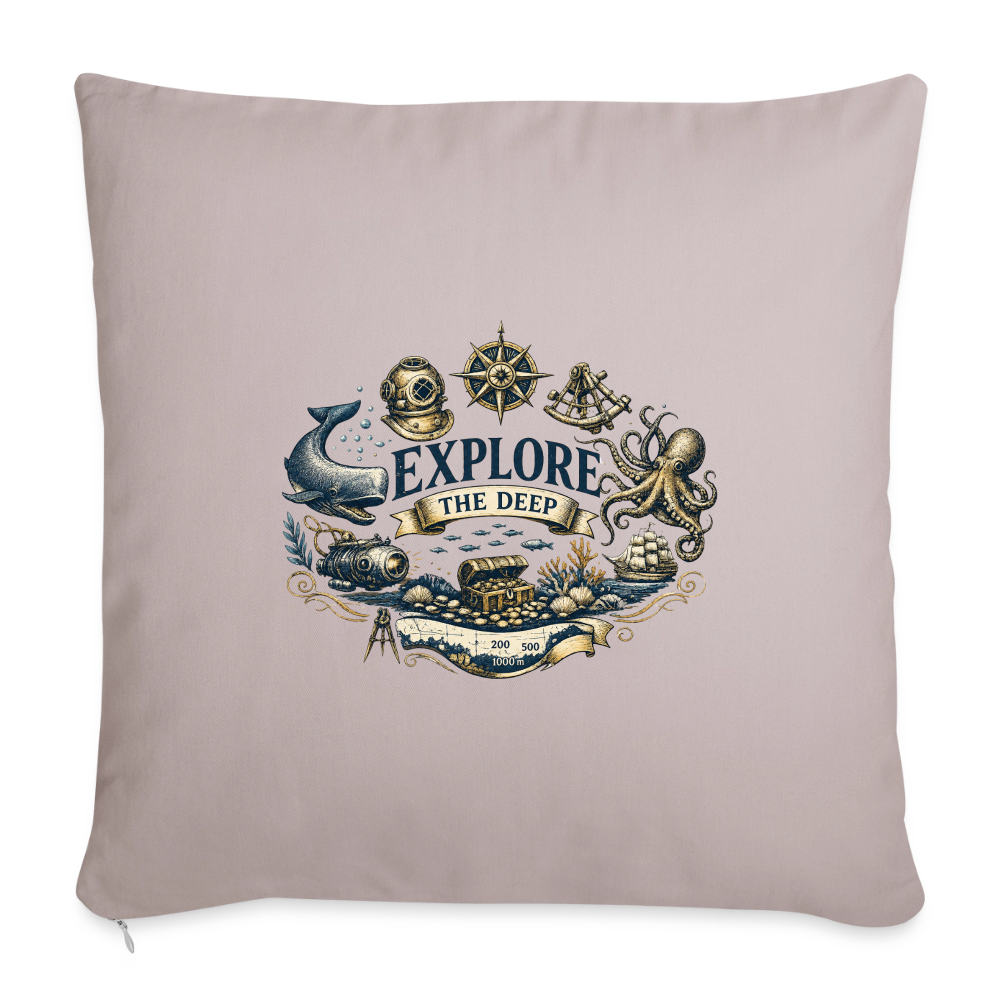 Explore The Deep - Sofakissen mit Füllung 44 x 44 cm - helles Taupe