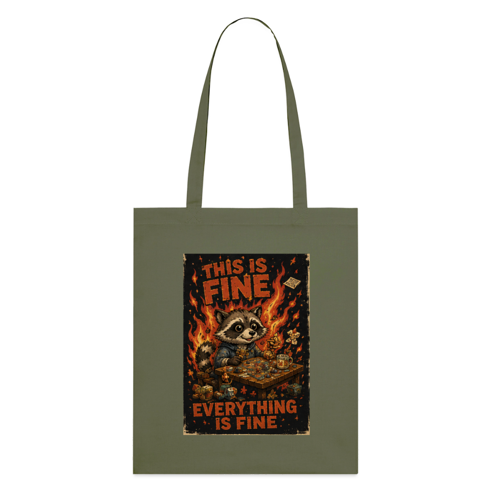 This Is Fine Club, Stoffbeutel aus Bio-Baumwolle - Khaki