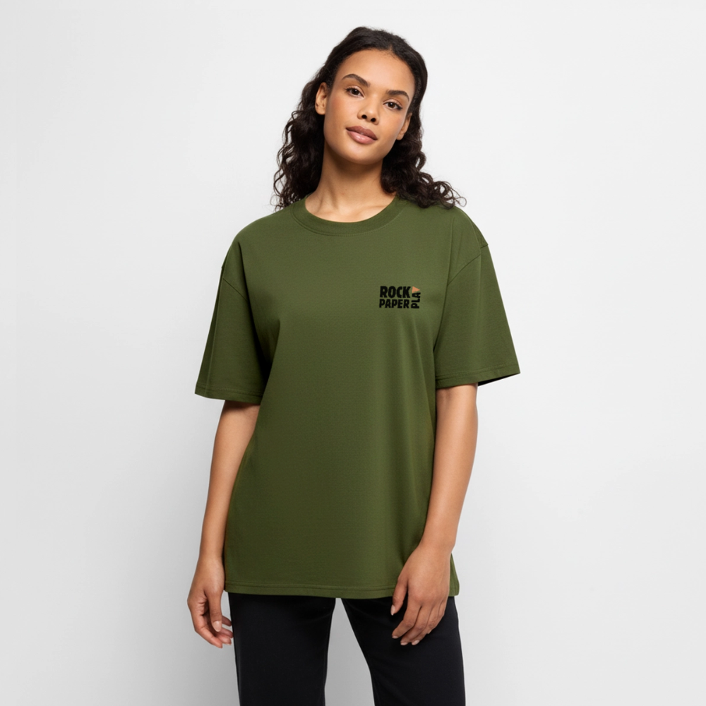 Good Games Only, Oversized unisex T-Shirt aus Bio-Baumwolle - Khaki