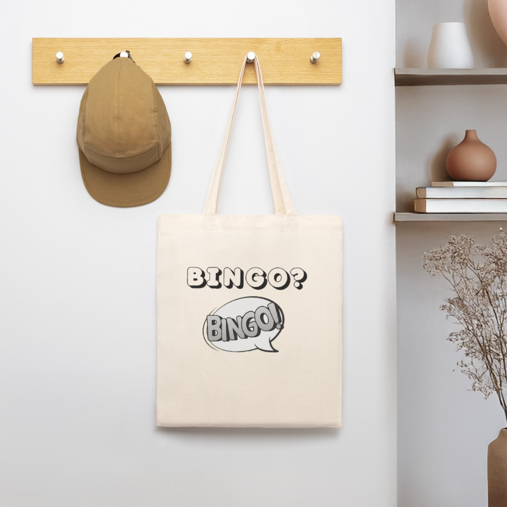 Bingo? Bingo!  Stoffbeutel aus Bio-Baumwolle - soft Ecru
