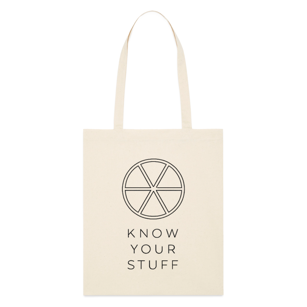 Know your Stuff, Stoffbeutel aus Bio-Baumwolle - soft Ecru