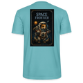 Space Frontier, unisex T-Shirt aus Bio-Baumwolle - Pastelltürkis