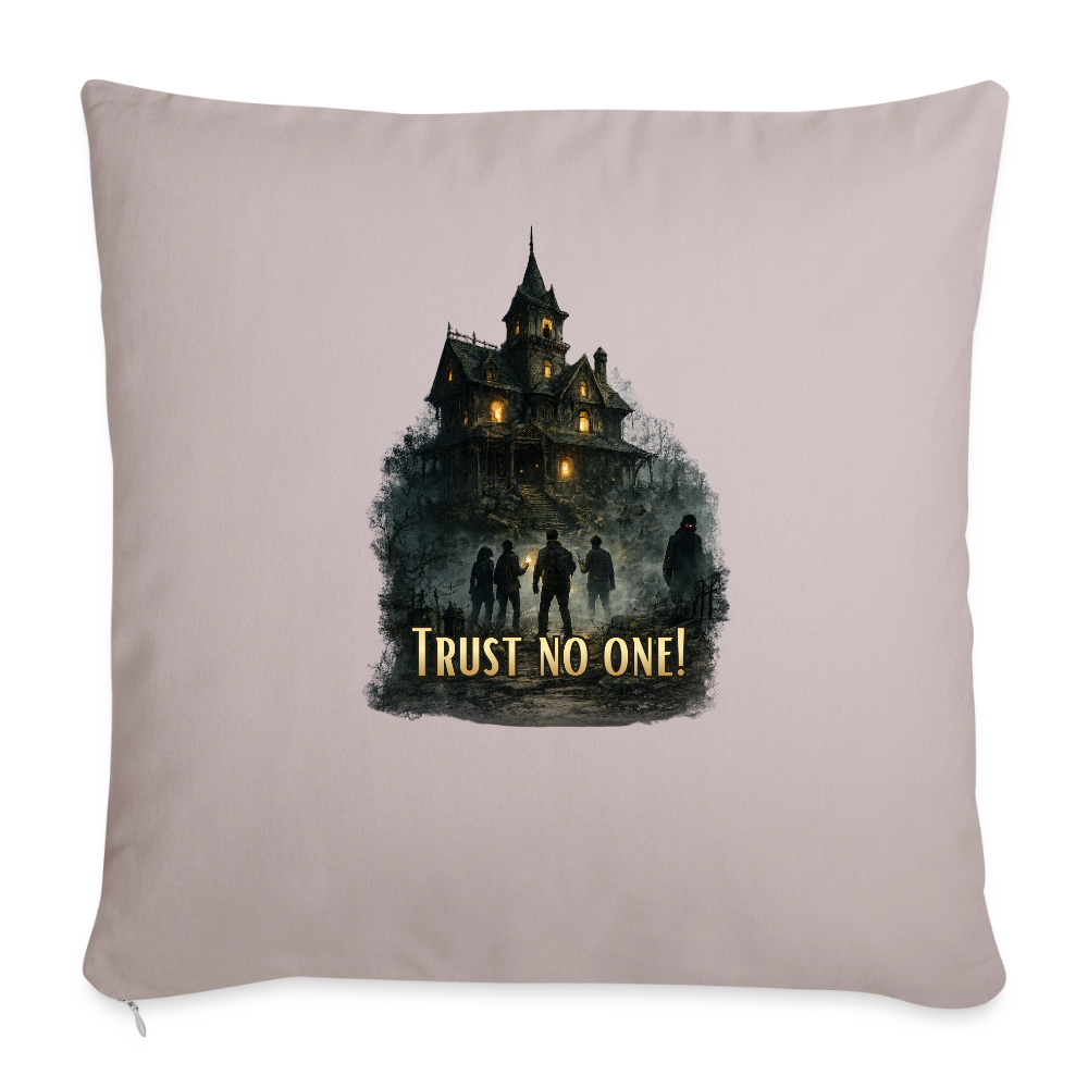 Trust No One - Sofakissen mit Füllung 44 x 44 cm - helles Taupe