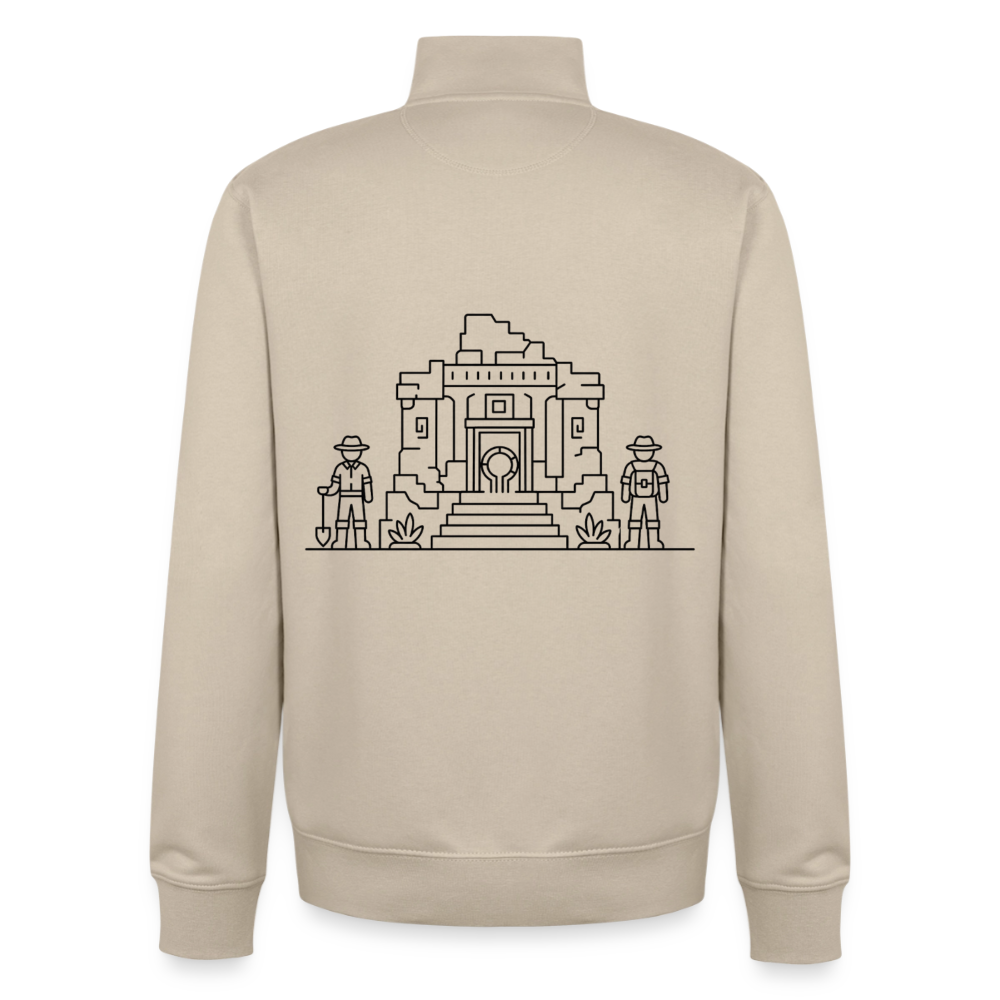 Hidden Ruins, unisex Sweatshirt-Jacke aus Bio-Baumwollgemisch - desert dust
