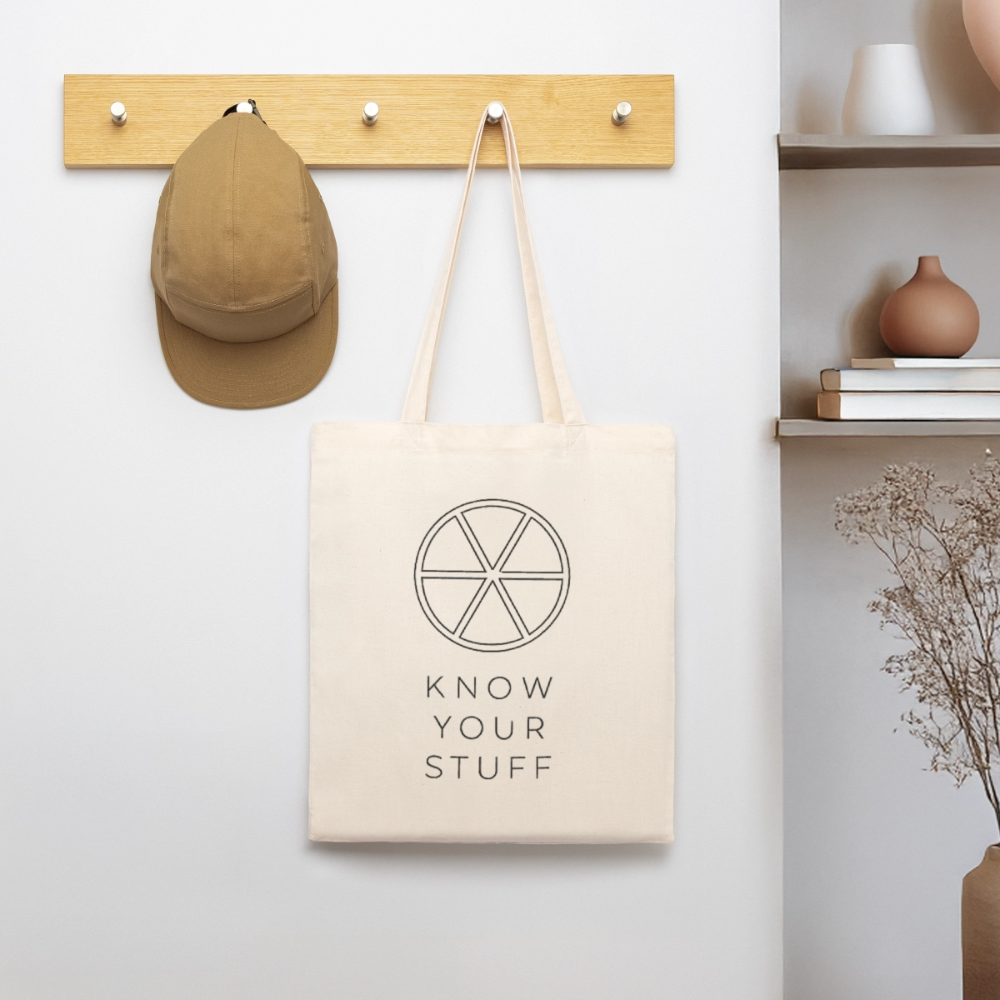 Know your Stuff, Stoffbeutel aus Bio-Baumwolle - soft Ecru