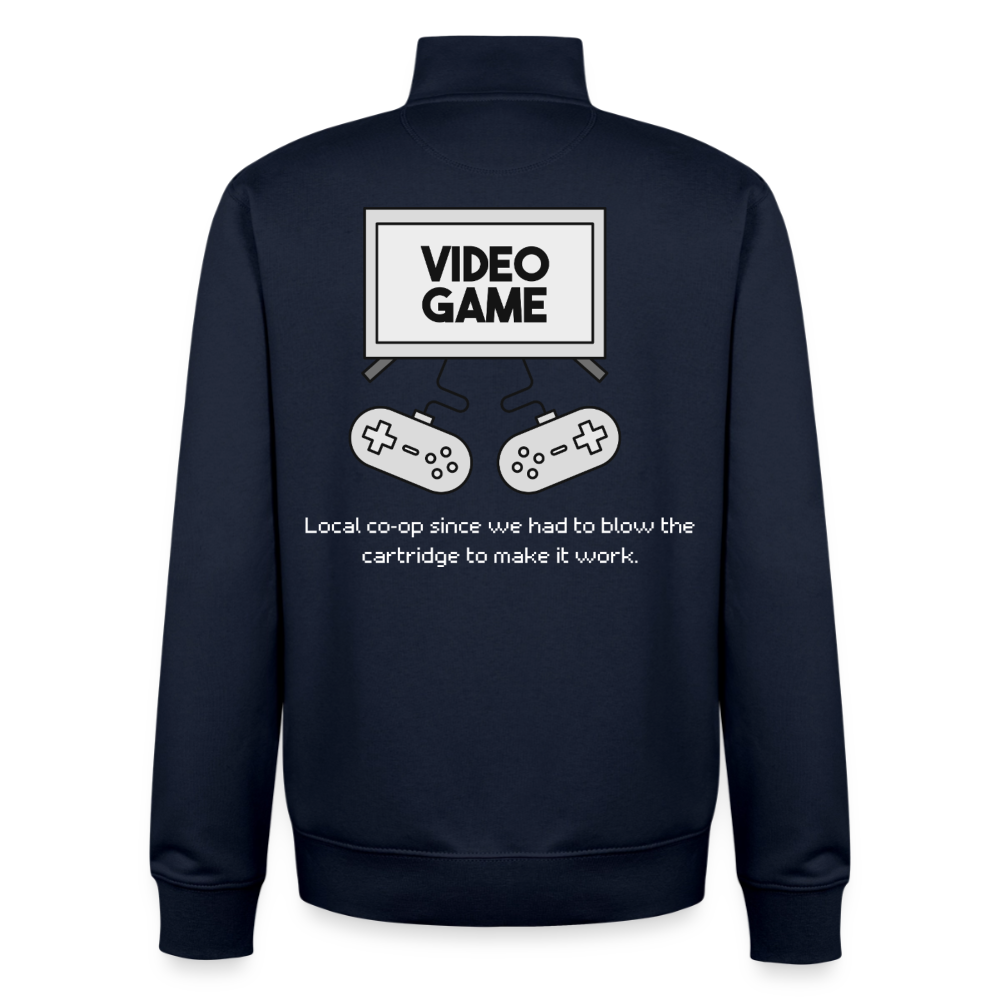 Blow the Cartridge, unisex Sweatshirt-Zipper aus Bio-Baumwollgemisch - navy