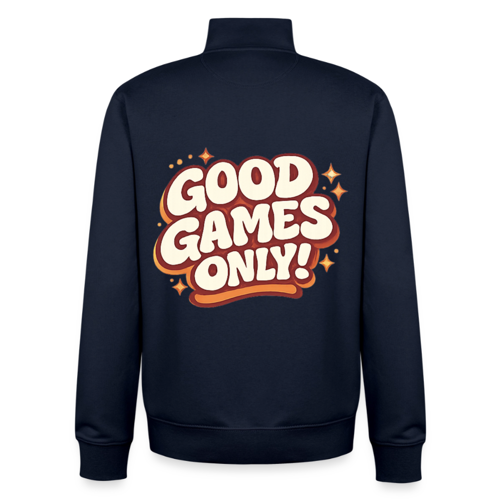 Good Games Only - unisex Sweatshirt-Jacke aus Bio-Baumwollgemisch - Navy