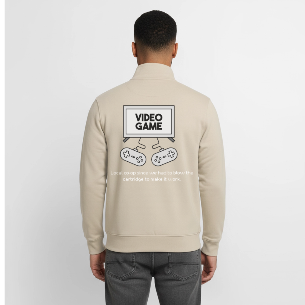 Blow the Cartridge, unisex Sweatshirt-Zipper aus Bio-Baumwollgemisch - desert dust