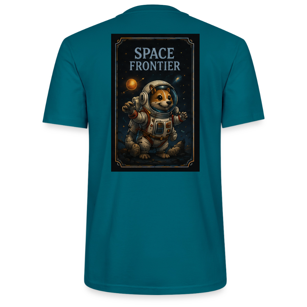 Space Frontier, unisex T-Shirt aus Bio-Baumwolle - Ozeanblau