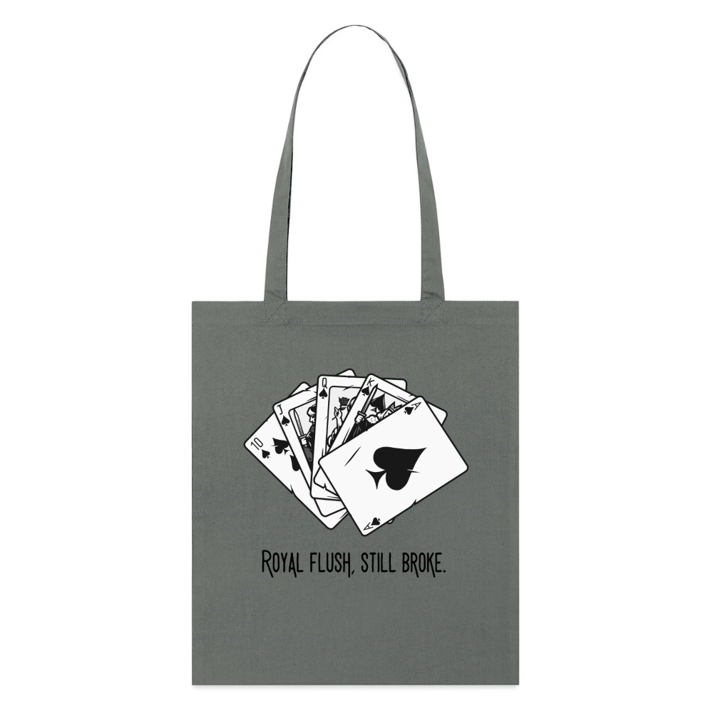 Royal Flush Broke,  Stoffbeutel aus Bio-Baumwolle - anthracite