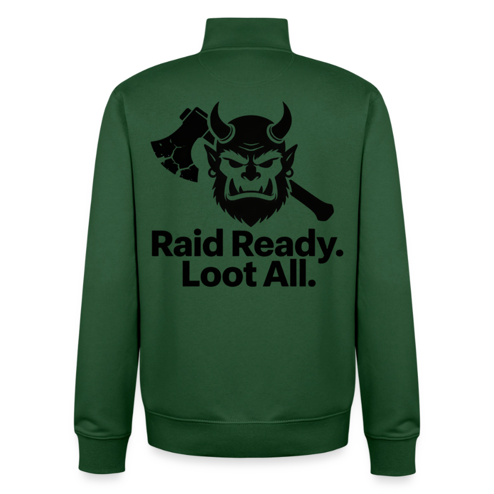 Loot Goblin Mode, unisex Sweatshirt-Jacke aus Bio-Baumwollgemisch - bottle green