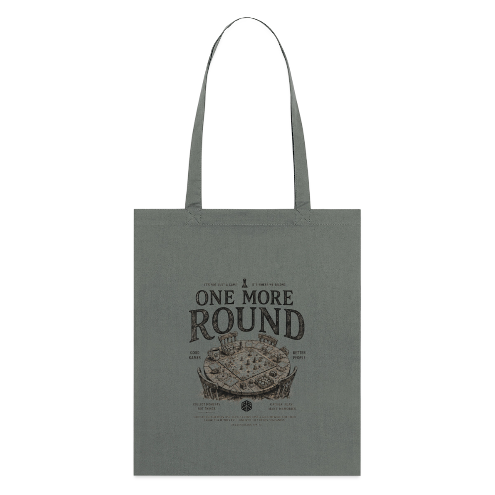 One More Round, Stoffbeutel aus Bio-Baumwolle - Anthrazit