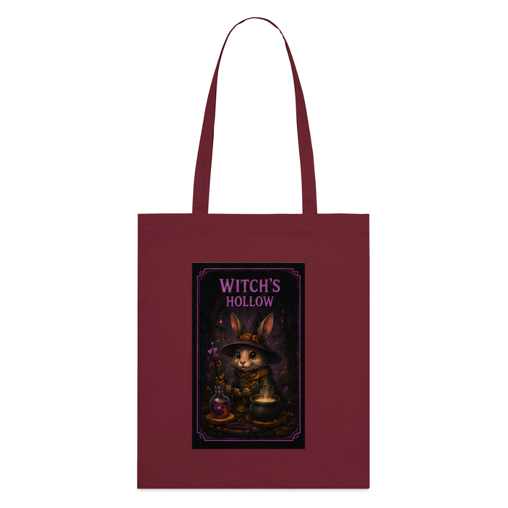 Witch´s Hollow, Stoffbeutel aus Bio-Baumwolle - Burgunderrot